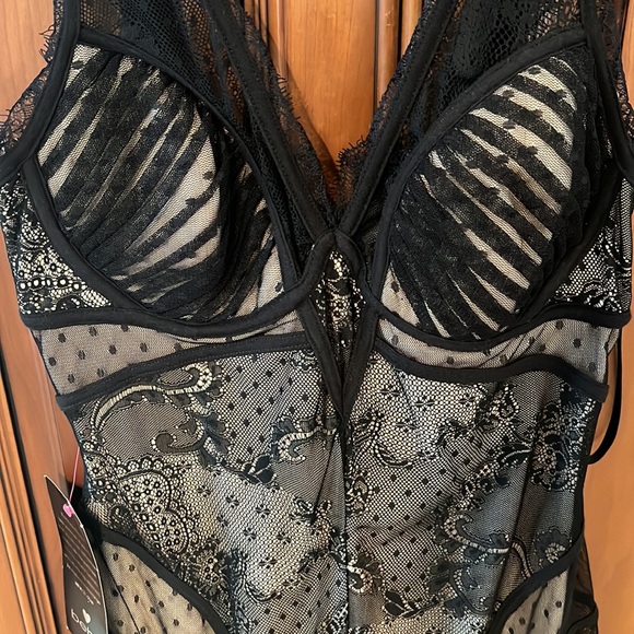 Bebe Size Medium Black Lace Cocktail Dress - Picture 2 of 4